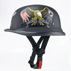 Dot Goedgekeurd Motorhelm Half Gezicht Vintage Retro Duitse Veiligheid Bescherming Nieuwe Zomer Unisex Road Caps Helmen