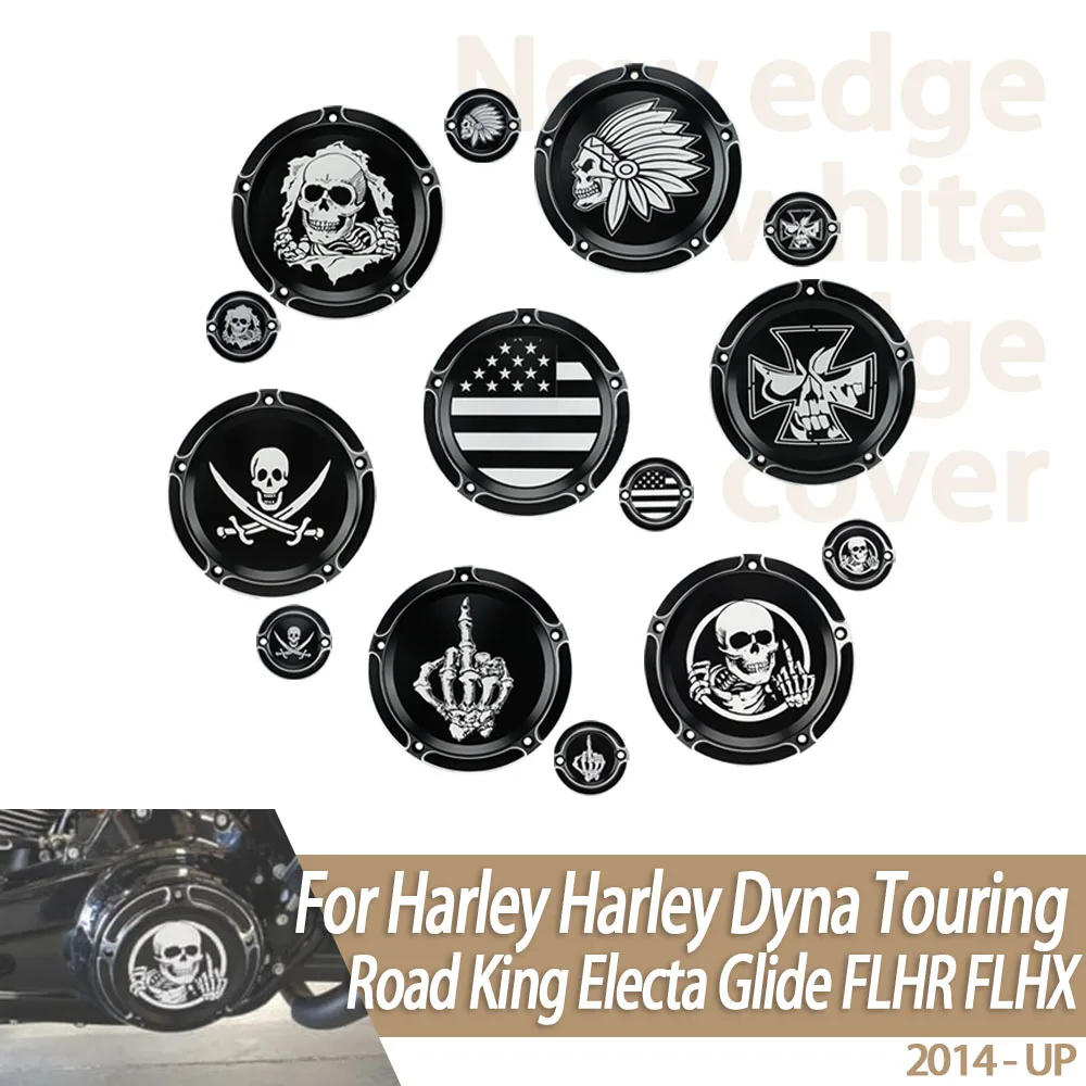 

Для Harley Dyna Fatboy FXST Touring Road King Street Glide FLHT FLHR мотоцикл 5-отверстие Derby крышка таймера крышки сцепления