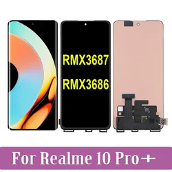 AMOLED For OPPO Realme 10 Pro+ Plus RMX3687 RMX3686 LCD Display Touch Screen Digitizer Assembly