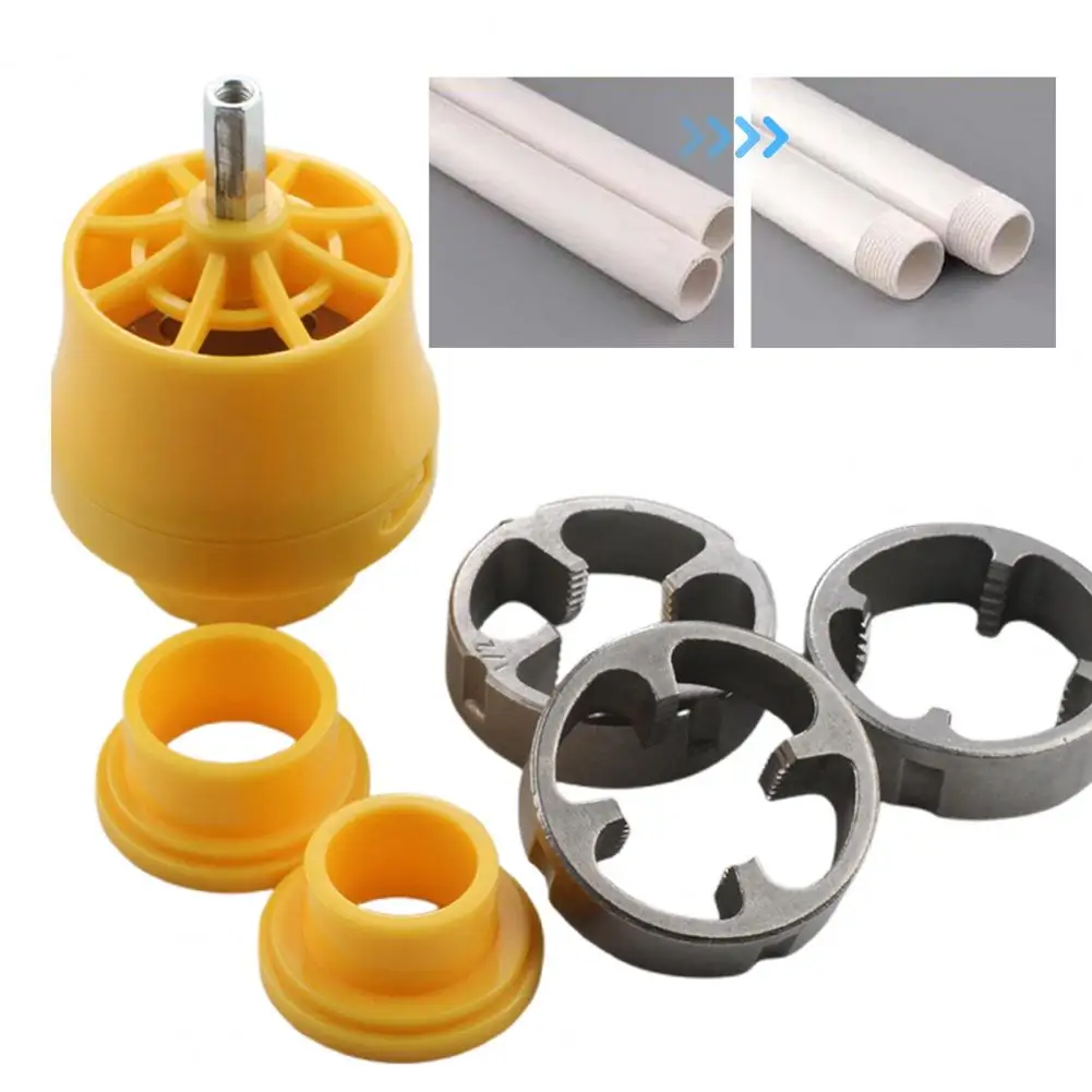 Electric Drill Accessory High Strength Pvc Thread Maker Tools for Pipe Round Die Set Easy Installation Plumbing Tool Kit for Diy