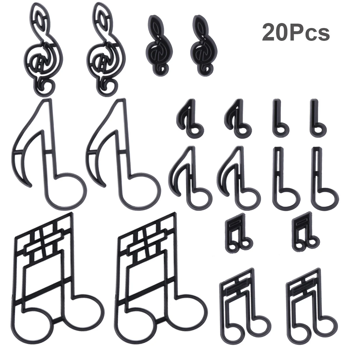 

20Pcs Musical Notes Fondant Mould Silicone Cake Decorating Baking Tool Creative Notes Mould for Kids Classic Fondant Mold