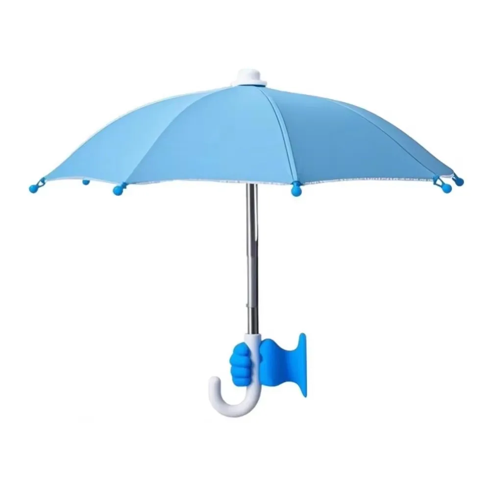Suction Cup Holder Mini Phone Umbrella Anti-Reflective Screen Anti-Glare Sunshade Phone Umbrella Sun Shade Waterproof Windproof