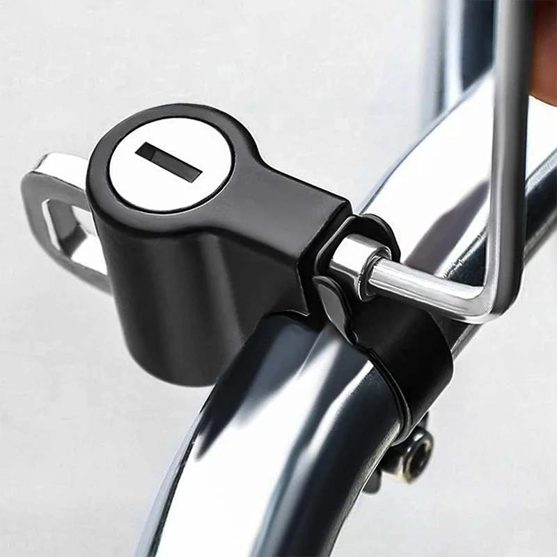 Trava Universal para Capacete de Motocicleta, Trava de Segurança Portátil Antifurto para Guidão de 22-28mm, Acessórios para Moto