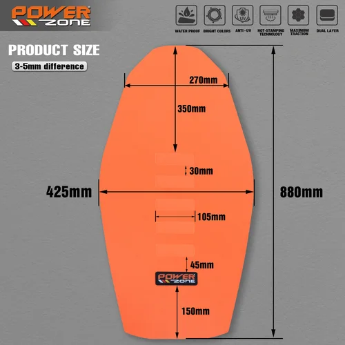 Imagen 2 del producto Powerzone-funda de asiento con pinza acanalada, conjunto impermeable de protección antideslizante, aplicable a SXF EXC KXF CRF YZF WR TC TE