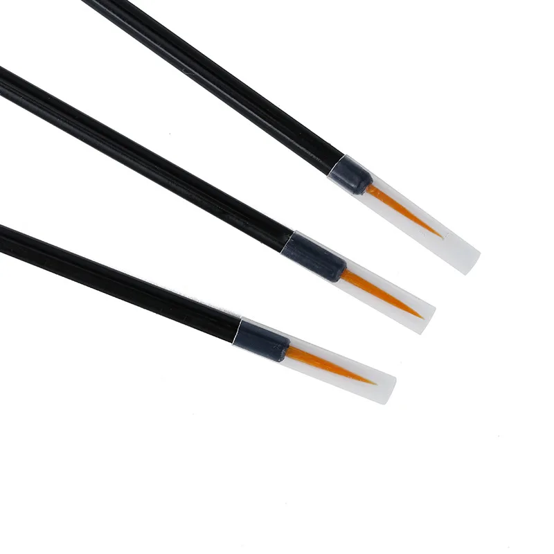 100 Pcs Disposable Eyeliner Makeup Brushes With Covers On the Hair Makeup Eye Liner Tools Wands Applicator