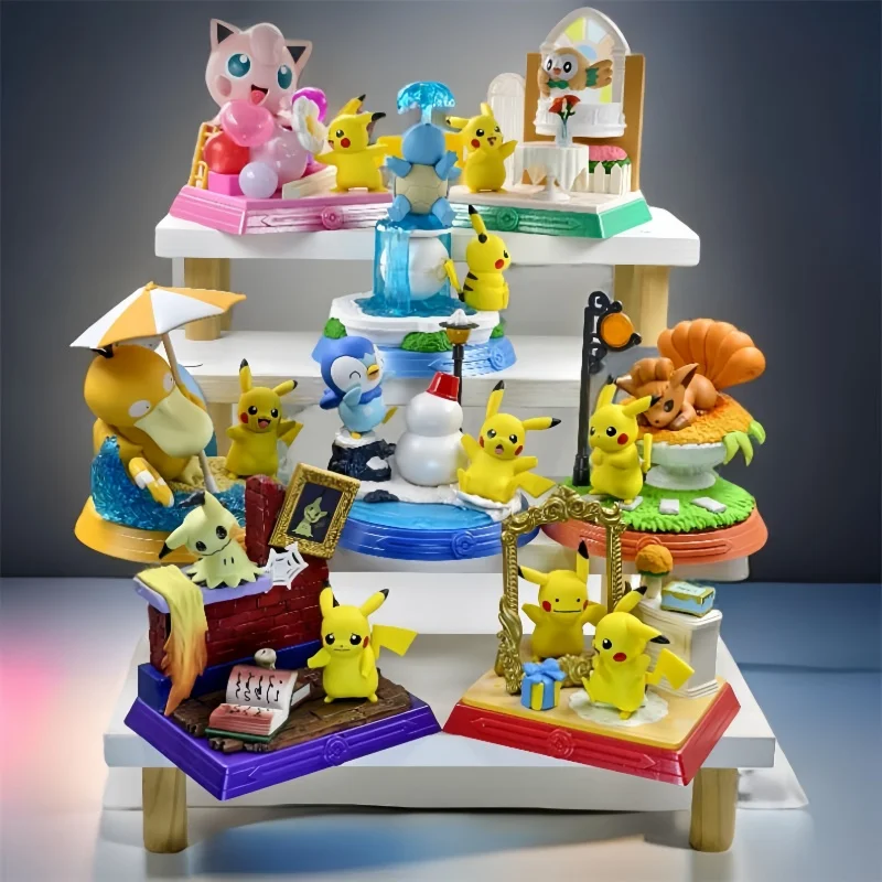 

Funism Pokémon Blind Box Figurines Pikachu And Friends Series Desktop Ornaments Collectible Gift For Girls Boys Anime Toys
