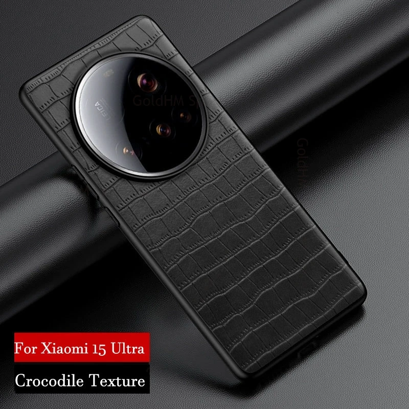 

Crocodile Leather Texture Shockproof Case For Xiaomi 15 14 Pro mi 15 Ultra Soft Silicone Protection Back Cover For Mi 14 11Ultra