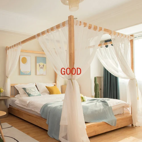 북유럽 모던 침대 미적인 퀸 헤드 보드 더블 침대, 다기능 프레임, 기숙사 침실 가구  Best5