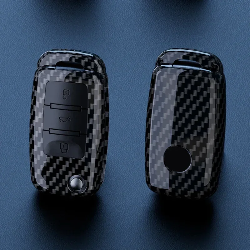 

ABS Carbon Fiber Car Key Case Cover For VW Volkswagen Polo Tiguan Passat B5 B6 B7 Golf 4 5 6 MK6 Jetta Lavida For Skoda Octavia