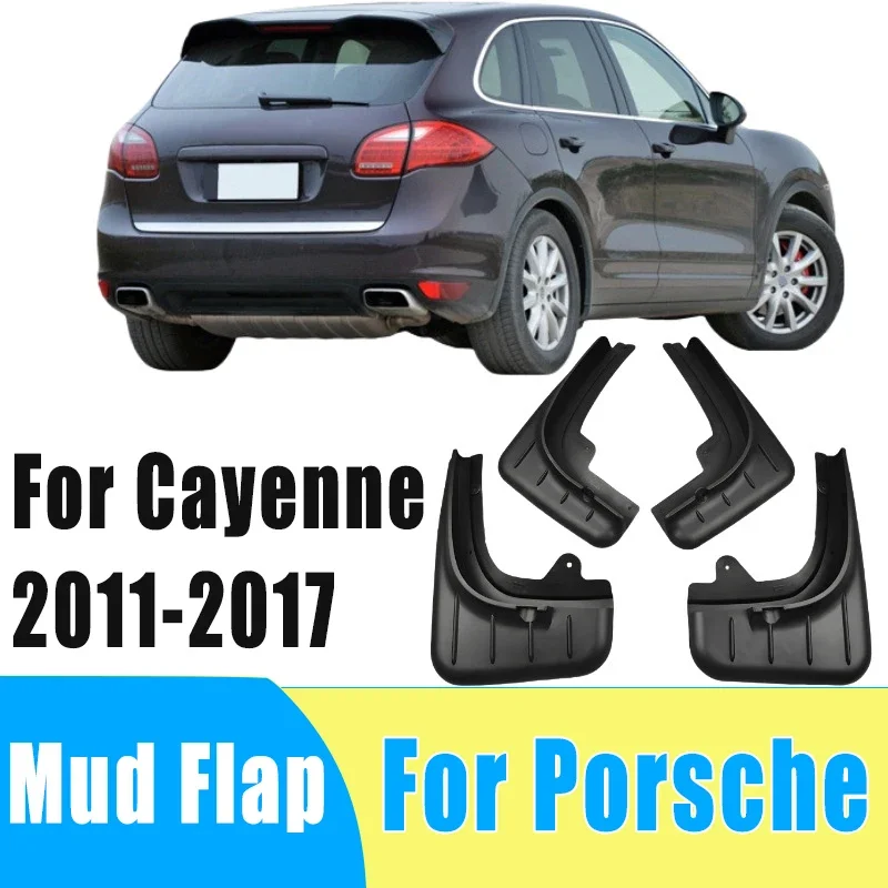 

4pcs Auto Tire Mudguard Waterproof Prevent Mud Splashing Car Mud Flap Fender Trim Accessory For Porsche Cayenne 2011-2017 2016