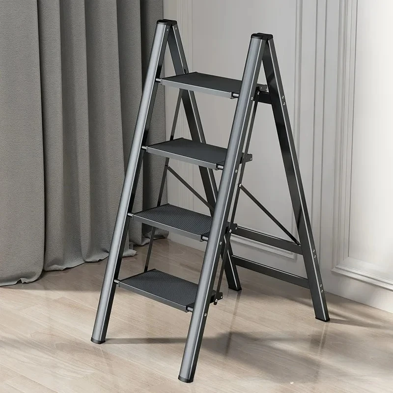 

Multifunctional Folding Ladder - Aluminum Alloy High Stool with 300kg Load Capacity, Suitable for Kitchen & Multi-Scene Use