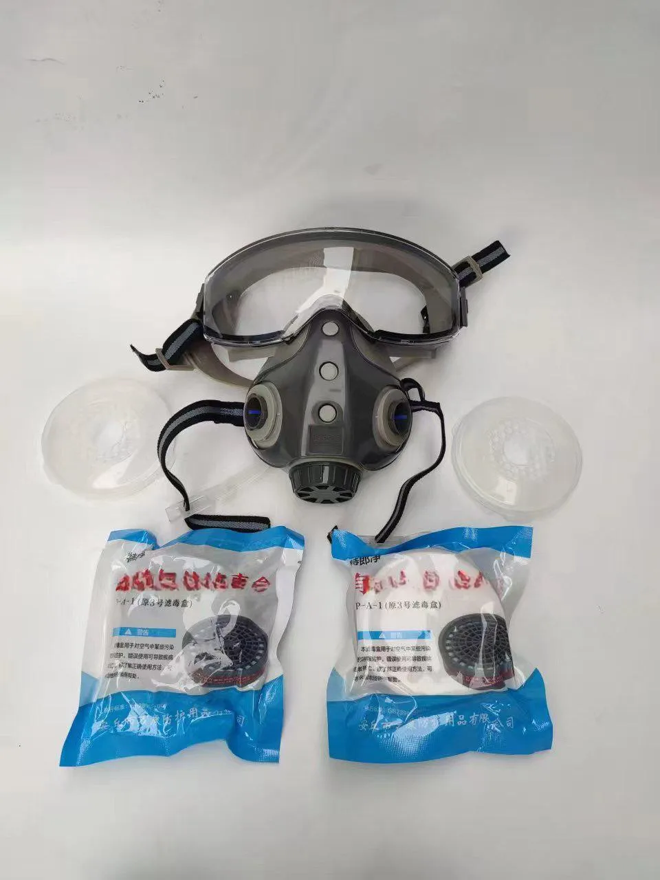 Maschera antipolvere mezza faccia respiratore artificiale integrato con occhiali maschera di copertura del viso vernice Spray per la lavorazione del legno polvere industriale-pro