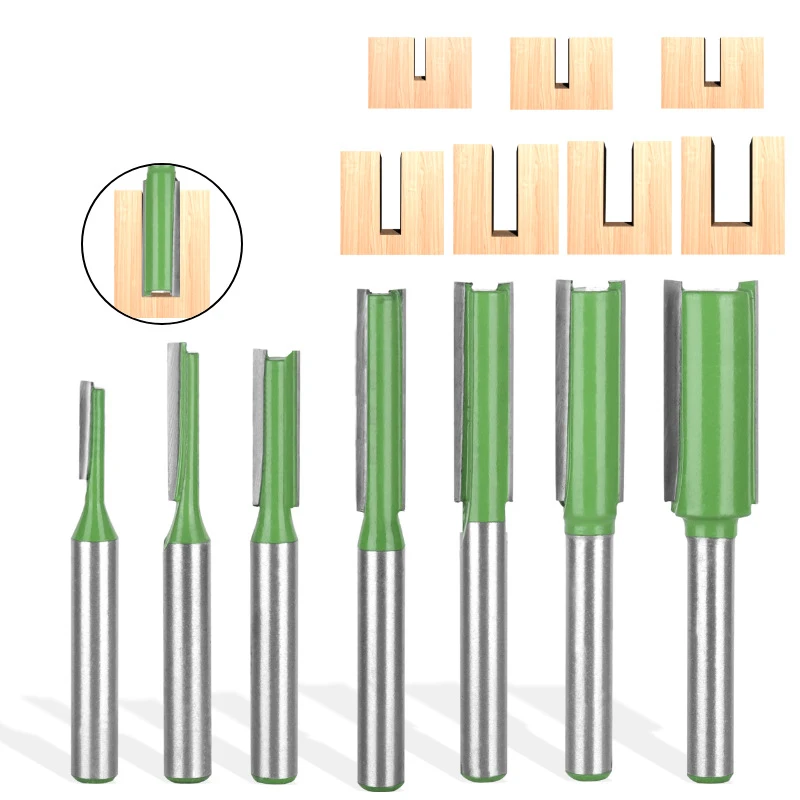 

6/8/12MM 1/4′′ 1/2′′ SHANK Flush Trim Router Bit With 4 Blade Woodworking MIlling Cutter For Wood BIT Router Bit Set fresa New