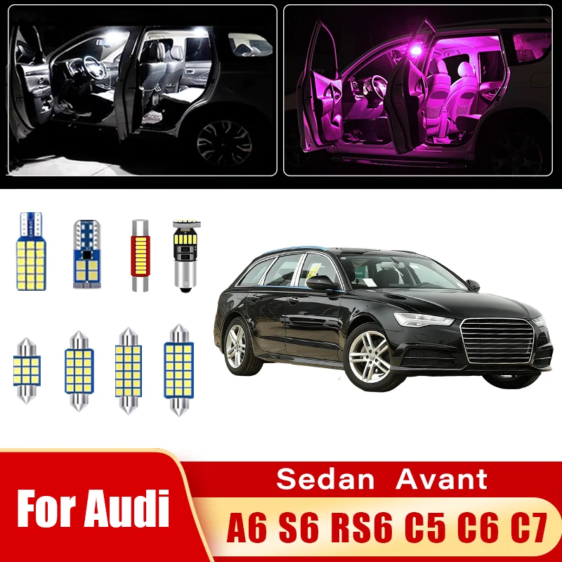 

Комплект светодиодных ламп для Audi A6 S6 RS6 C5 C6 C7 Sedan Avant 12V: освещение салона, зеркала, бардачка, багажника, аксессуары