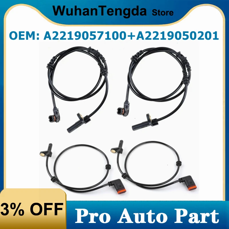 A2219057100 A2219050201 4Pcs ABS Wheel Speed Sensor for MERCEDES-BENZ S-CLASS W221 A2219055700 A2219057600 A2219057300