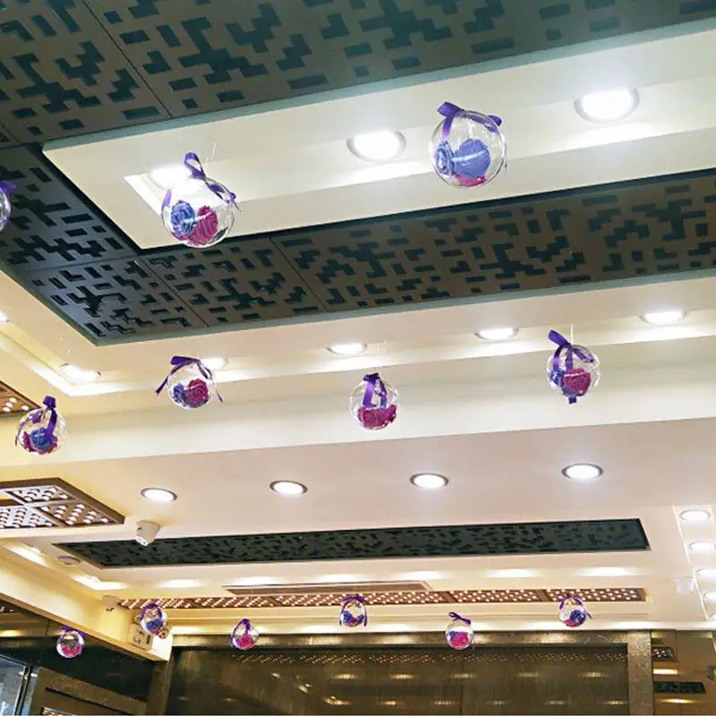 Conchiglie rotonde trasparenti per stampi da bagno 3/5/6 per cm Palline natalizie riempibili in plastica per decorazioni per feste da appendere all'albero di Natale fai da te