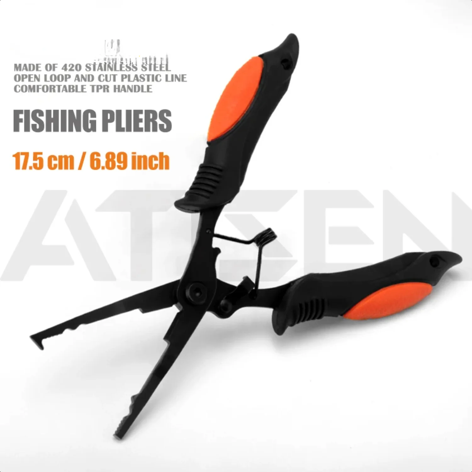 

Fishing Tongs Hook Remover Stainless Steel Long Nose Fishing tongs Braided Forked ring Tongs Portable fishing multifunctio