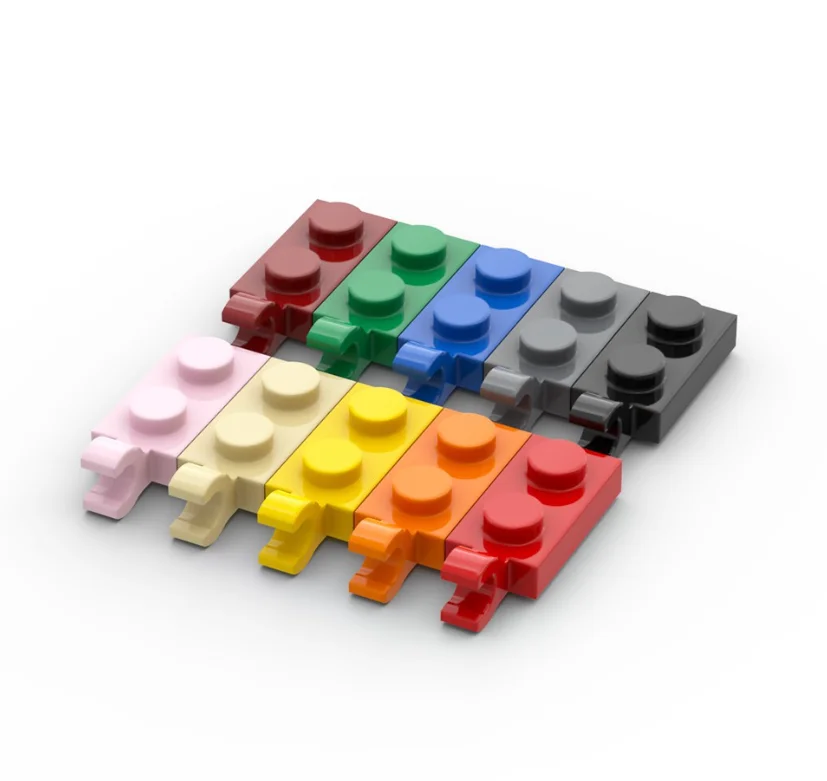 20PCS Bricks Parts 63868 Modified 1x2 With Clip Horizontal on End Building Blocks Universal Accessories STEM Stacking Bricks Toy