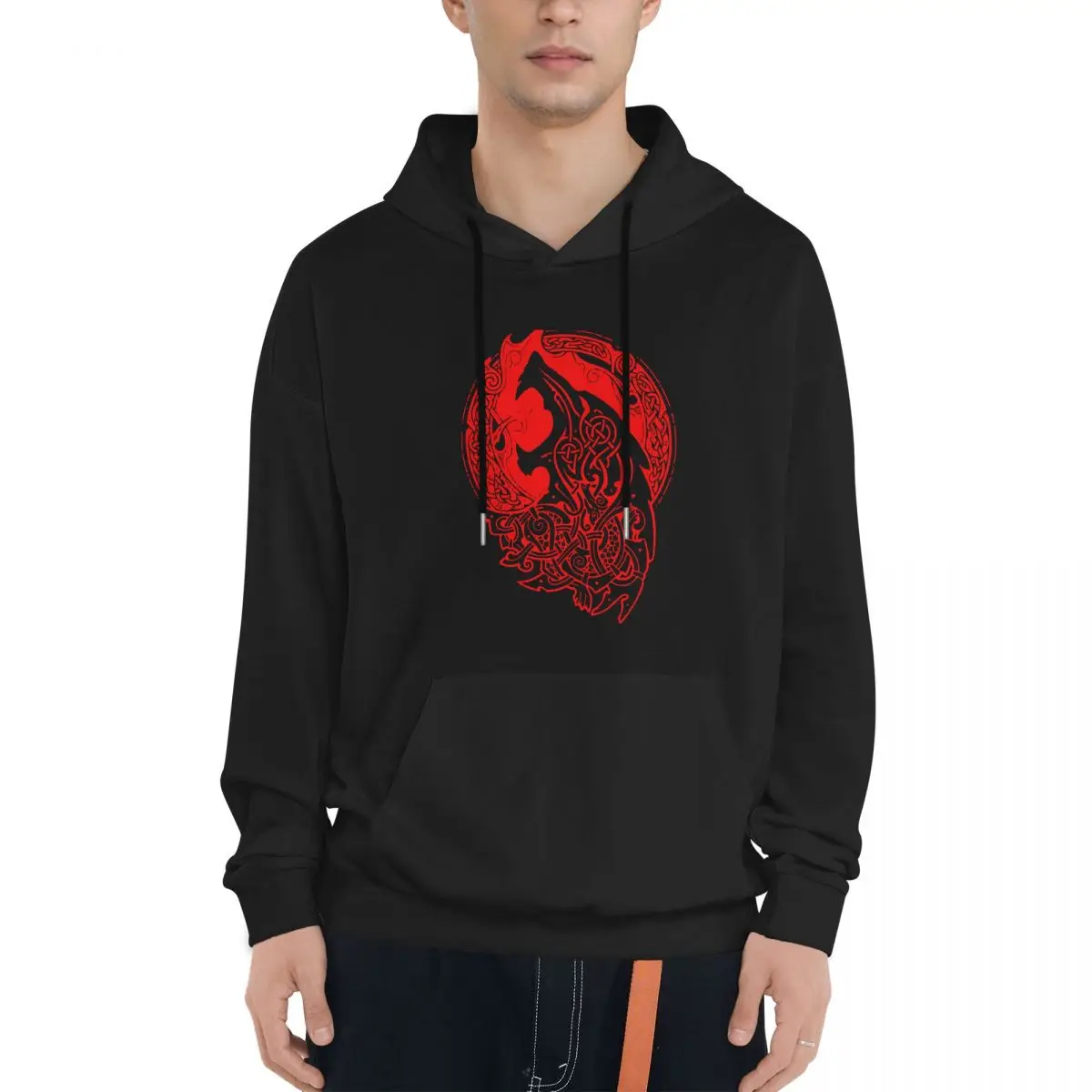 Norse Wolf Men's Cotton Hoodie for Men Hooded Sweatshirt Street Wear Top Shirts Hoodies Man Gifts Printed Clothes