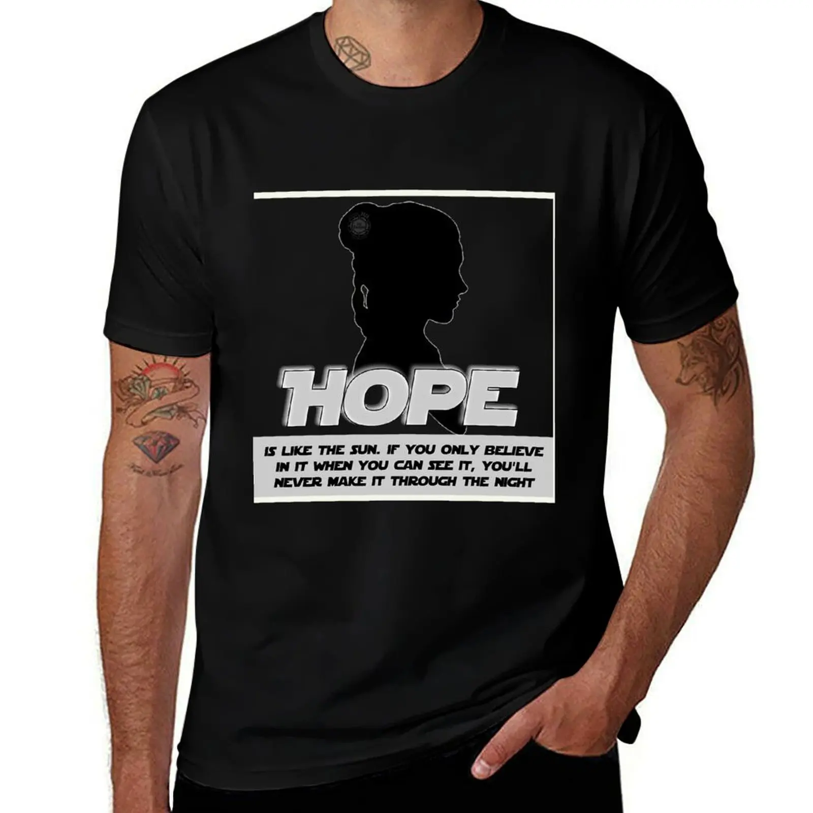 

Hope is like the sun (Simple framed) T-Shirt man t shirt oversized graphic tee aesthetic clothes fruit of the loom mens t shirts