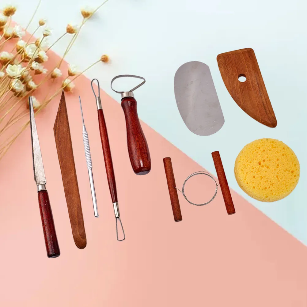 

9Pcs Assorted Pottery Tools Compact Clay Tools for DIY Pottery Sculpture Crafts Creative Kit
