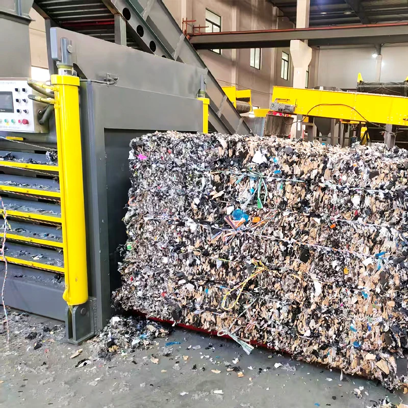 Labor Free Full Cycle Operation Fully Automatic Horizontal Baler Eliminate Manual Feeding Tying For Bulk Agricultural Waste