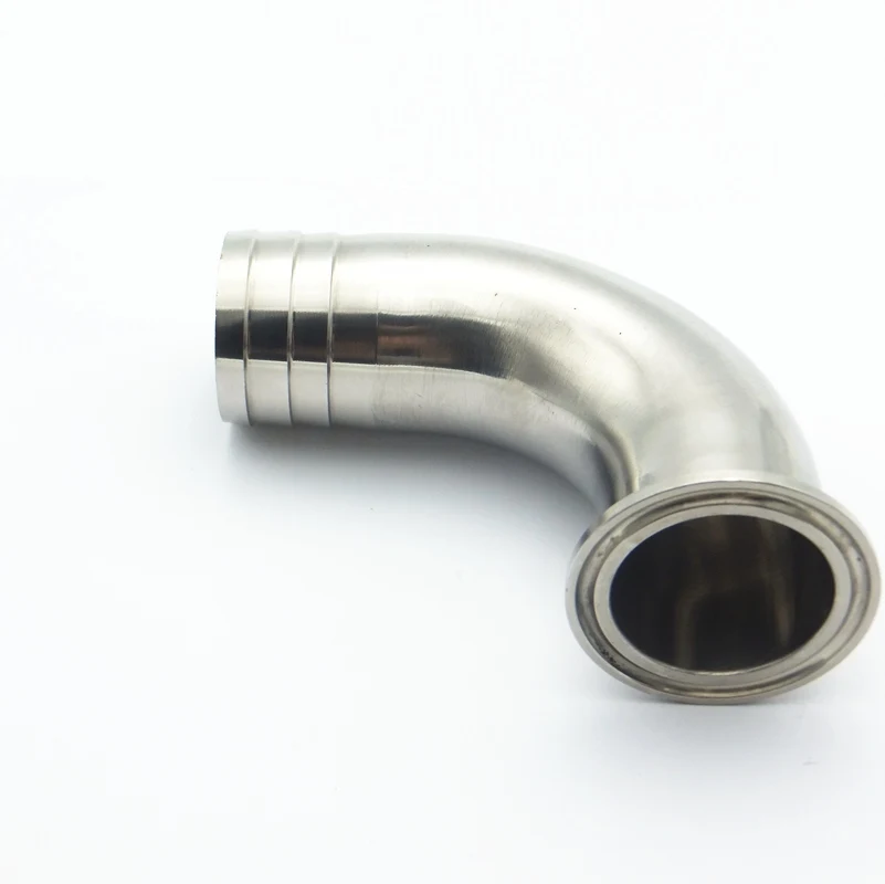 

12.7mm 19mm 25mm 32mm 38mm 45mm 51mm 57mm 63mm 76mm 89mm 102mm Hose Barb 304SS Sanitary Ferrule Elbow Pipe Fitting Fit Tri Clamp