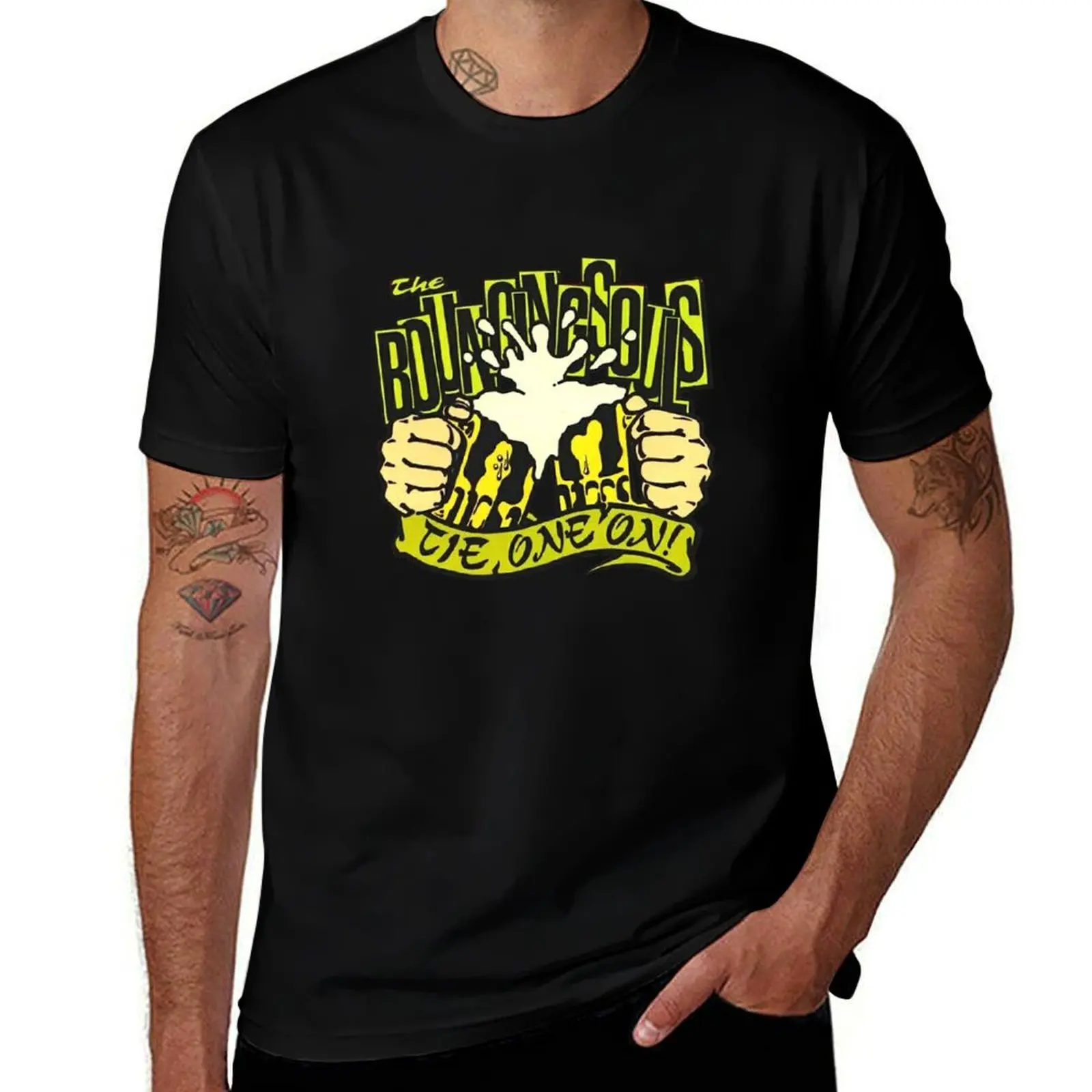 

bouncing souls band rock T-Shirt valentines clothes Man t-shirt oversize t-shirts man T-shirts oversize plain black t shirts men