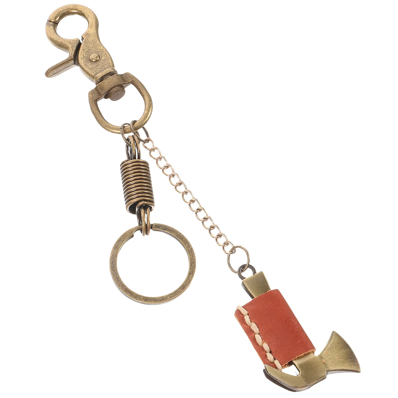 

Stylish Axe Keychain Vintage Metal Cowhide Decorative Hanging Key Ring Outdoor Themed Creative Retro Pendant For Bags Backdrops