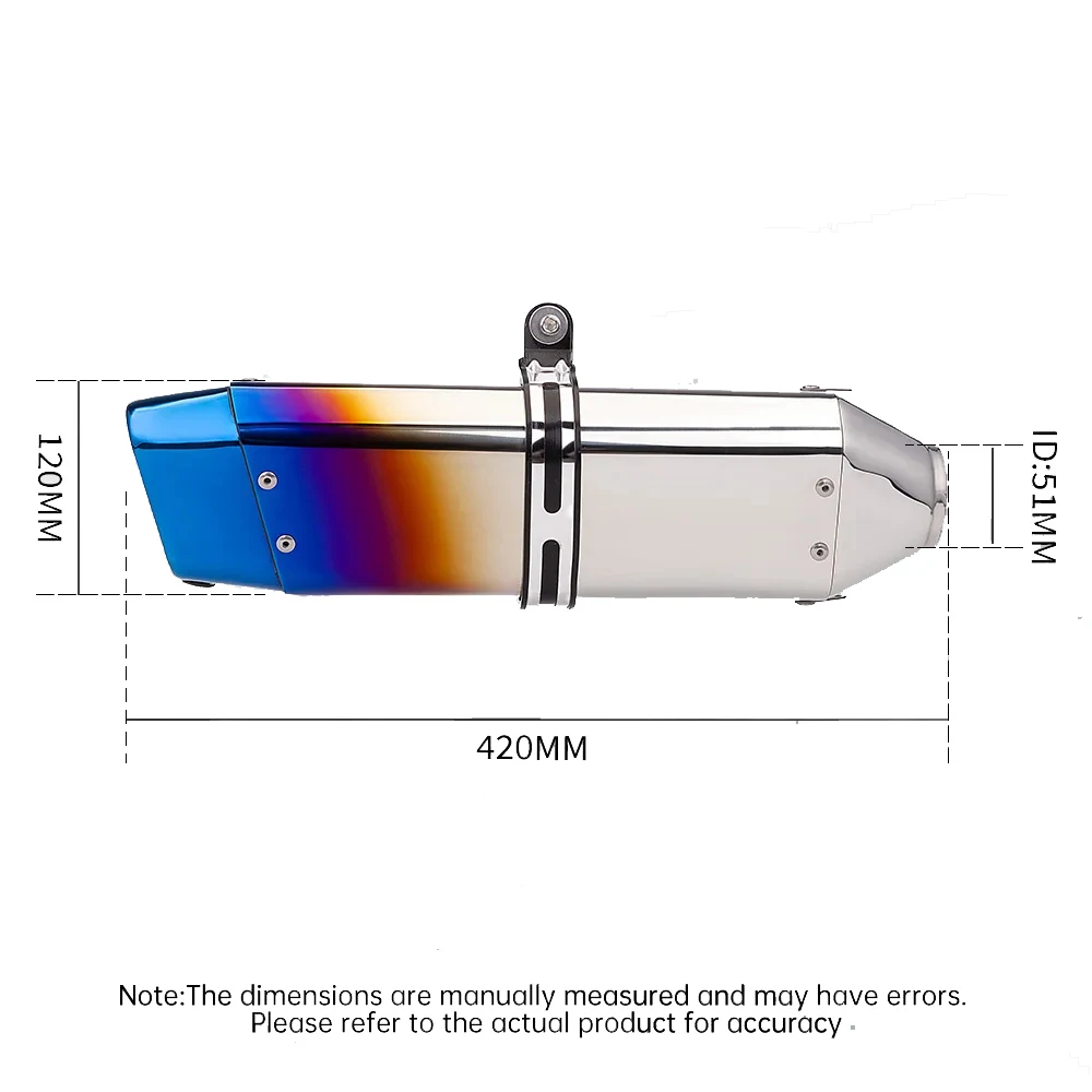 Hot Sale 51mm Motorcycle Exhaust M4 Muffler Carbon Fiber Escape Moto Pipe 300CC 600CC 1000CC For Honda 800 Z900 MT09 R3 R6 Z1000