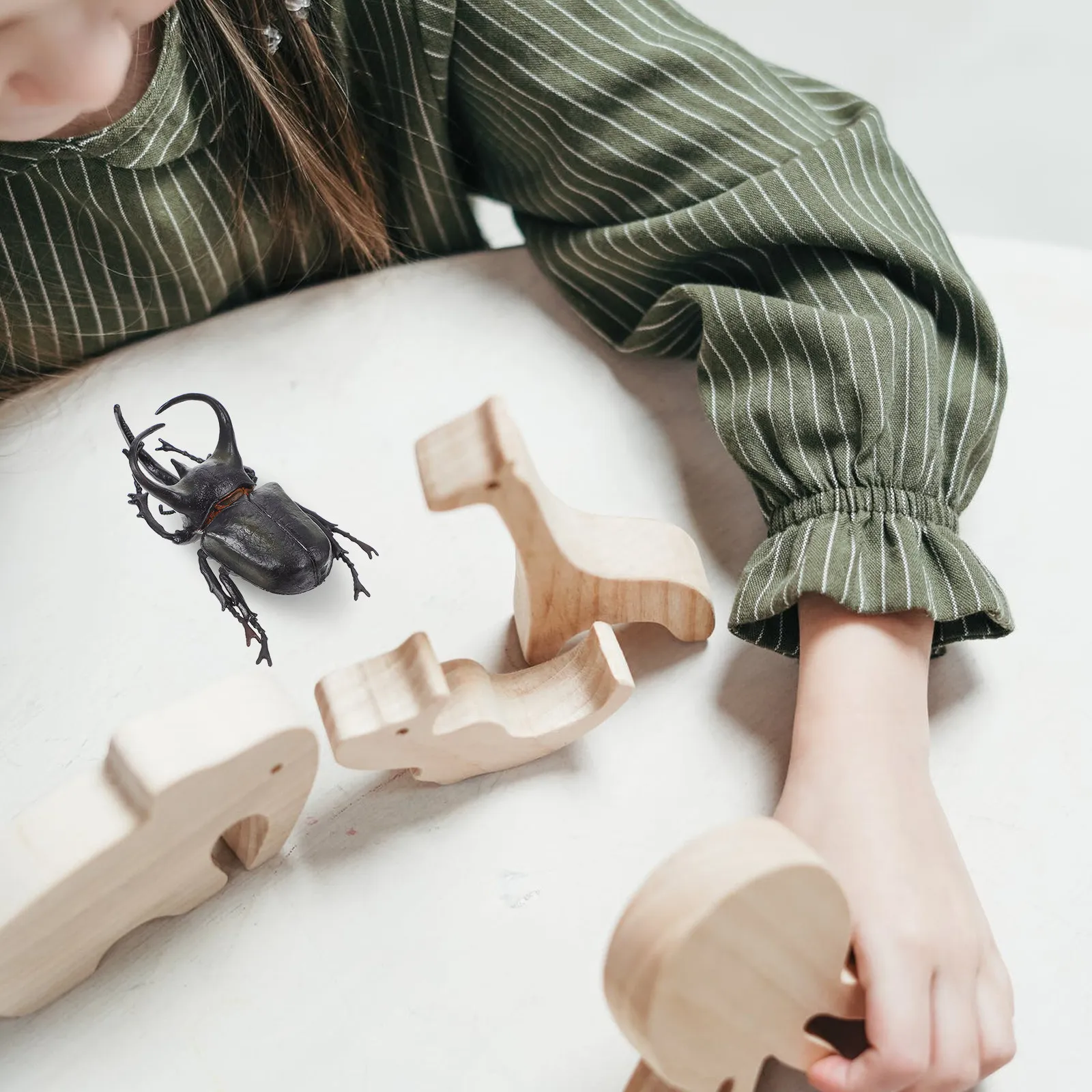 

Simulated Beetle Insect Educational Prop PVC Realistic Kids Children Learning Decorative Specimen Nature Exploration