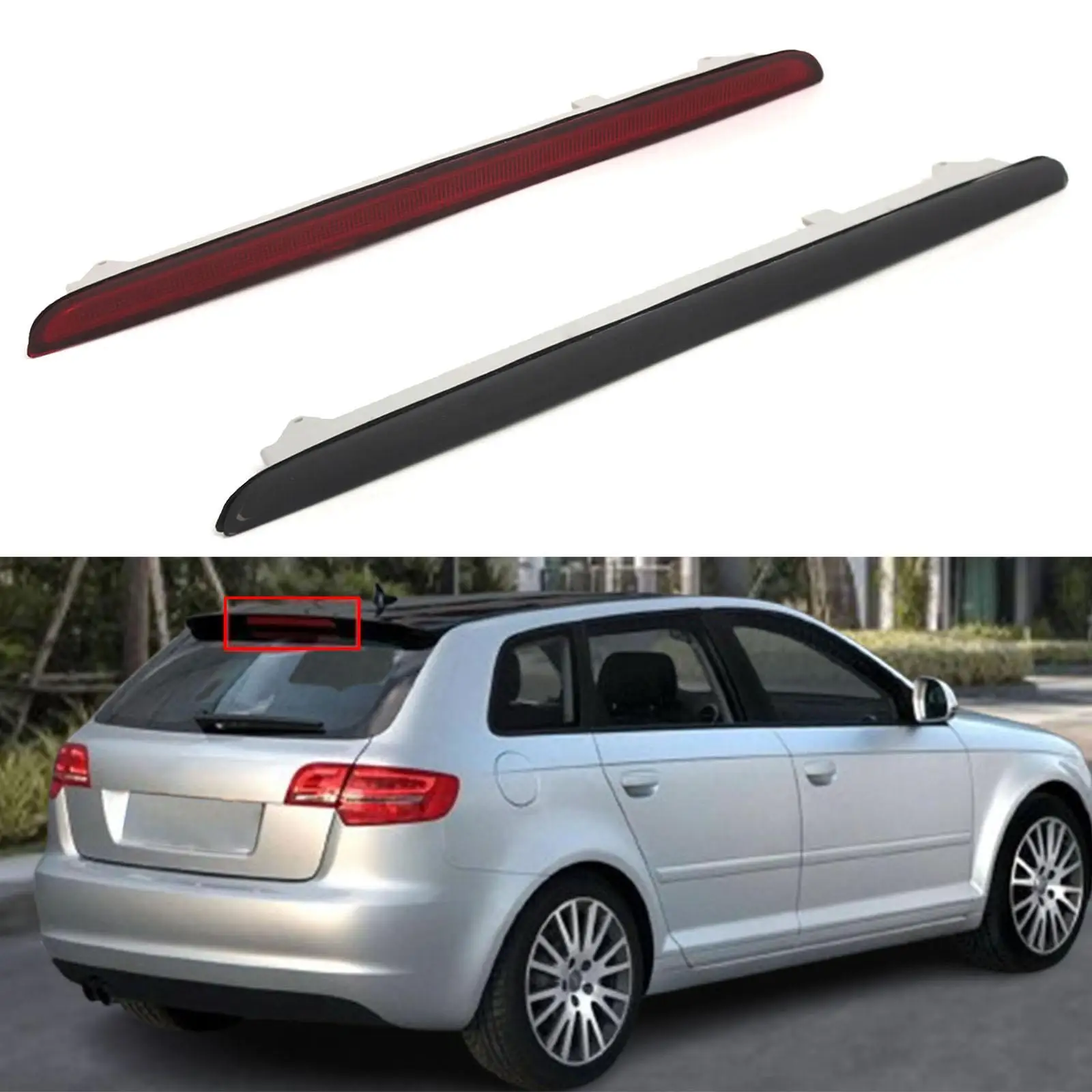 High Level Brake Light Rear High Level Stop Brake Light Easy Install 8P4945097A Replaces for Audi 2004-2013 Sportback