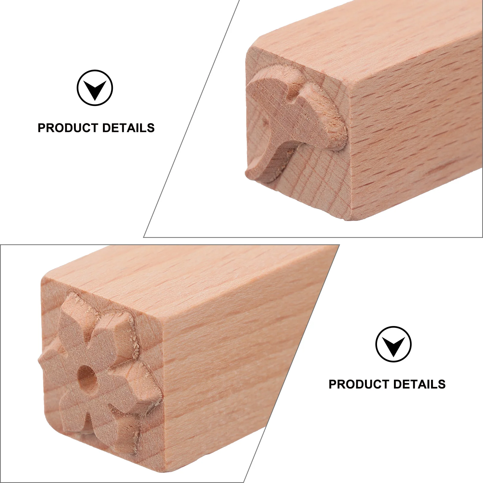 

2Pcs Wooden Square Seal Unique Creative Pattern Lightweight Durable DIY Scrapbooking Kids Handmade Crafts Wooden Seal