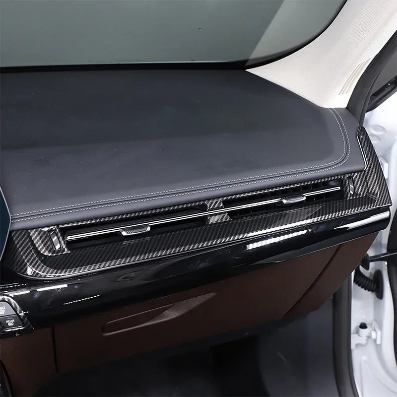 

For BMW X1 IX1 U10 U11 2023-24 ABS Carbon Fiber Car Center Control Air Outlet Decorative Frame Sticker Car Interior Accessories