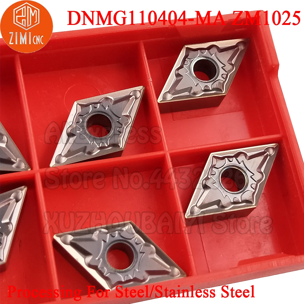 10pcs DNMG110404-MA ZM1025 DNMG110404 MA ZM1025 DNMG 110404 Carbide Inserts Turning Tools CNC Cutter Lathe Blade for Metal Steel