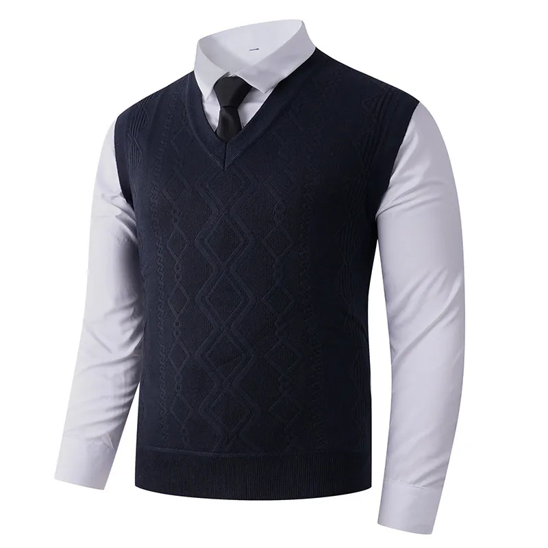 سترة رجالية غير رسمية مبطنة من Faion V-Ne Svel مقاس كبير لخريف وشتاء جديد Sle مريح من ألياف البوليستر #2