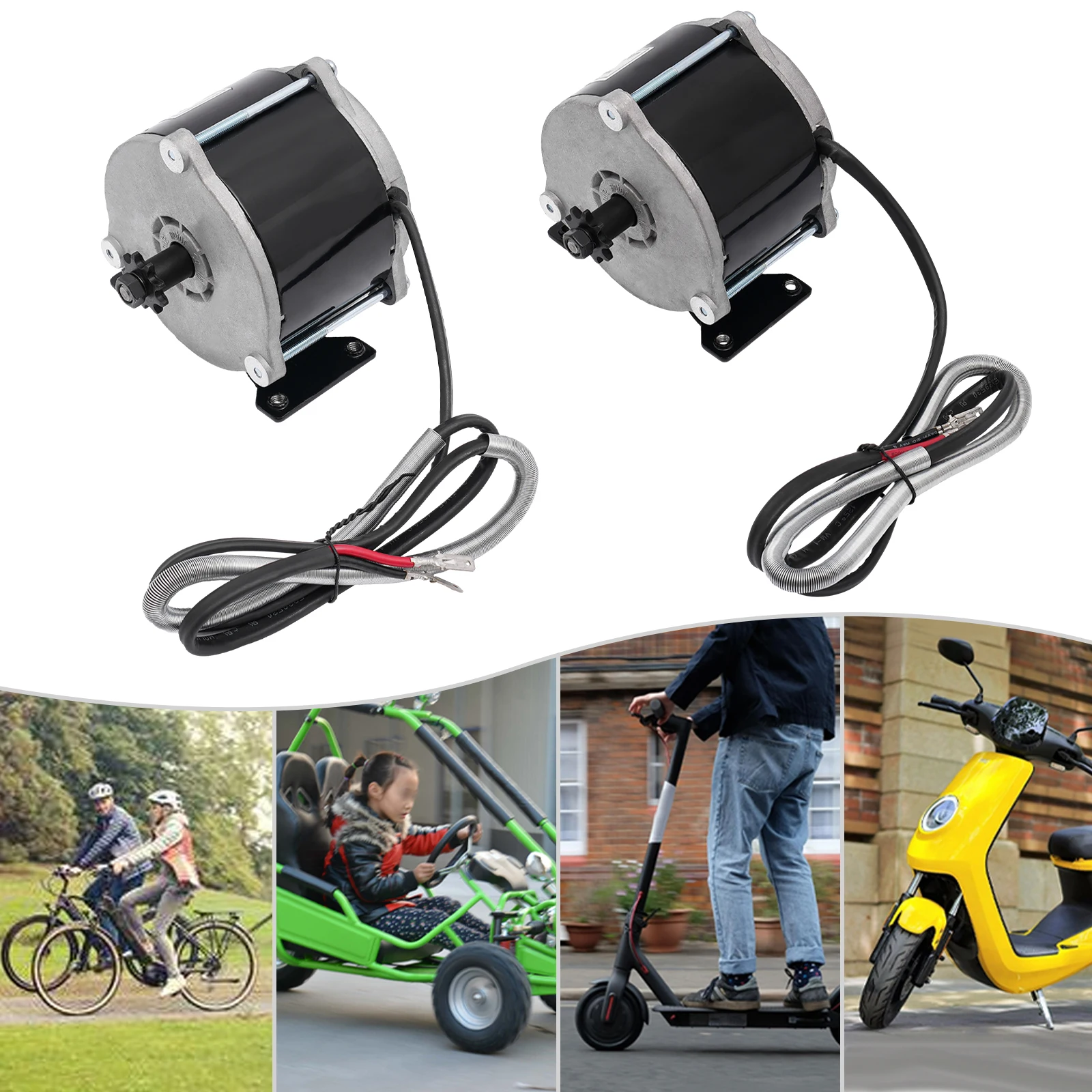 

MY1018E-D Электродвигатель с шестерней 24 В | Матовый двигатель постоянного тока мощностью 500 Вт, кабель питания 1 м, эффективность znamion ≥78%, матовый электрический велосипед мощностью 500 Вт