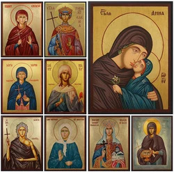 Saint Anna Saint Matrona of Moscow Orthodox Religion Wall Pictures For Church Room Poster Wall Art Canvas Painting Unframed