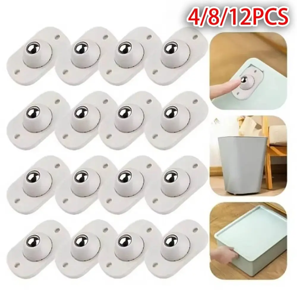 New Adhesive Mini Caster Wheels No Drilling Caster Wheels Universal Wheel 360 Degree Rotation Swivel Wheels Home Storage