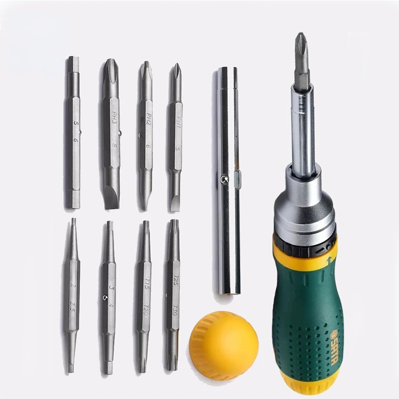 New SATA 19 in 1 Precision Screwdriver Interchangable Ratchet Screwdrivers Set Two-way Ratchet Screw Driver Tool Hand Tools