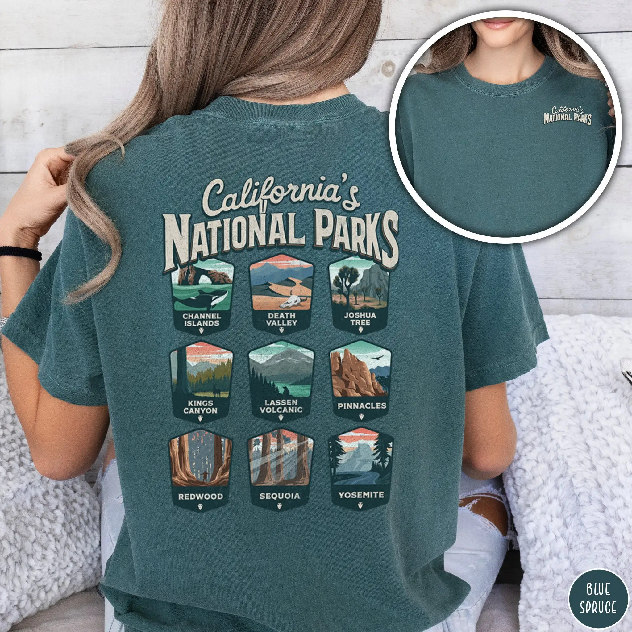 California National Parks T Shirt For Yosemite Park Lover Trip Sequoia Redwood Joshua Tree Hiking