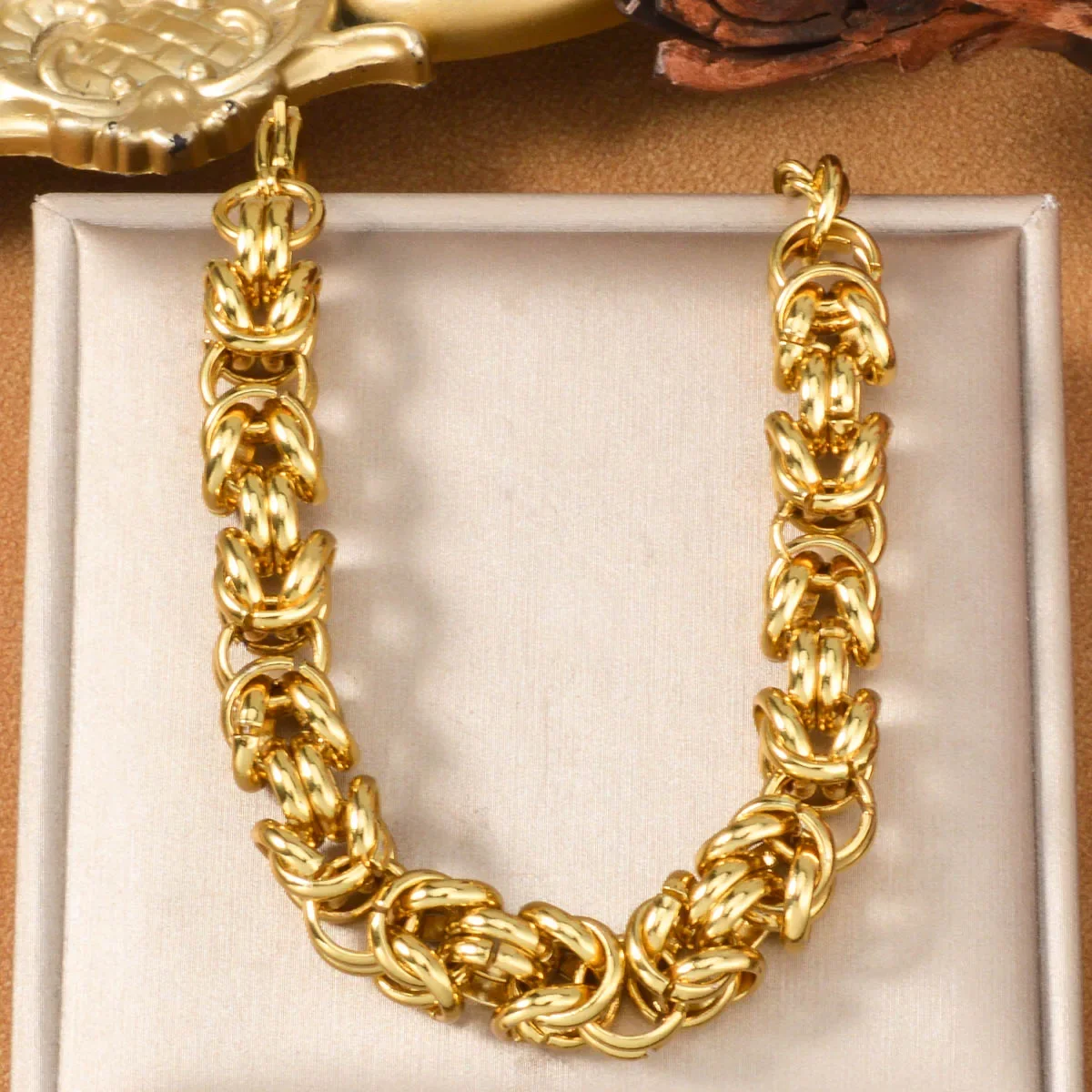 

Gold Plated Stainless Steel Bracelet Edgy Rebellious Style For Men Women Punk Rock Gothic Chain Bangle Unique Jewelry Gift