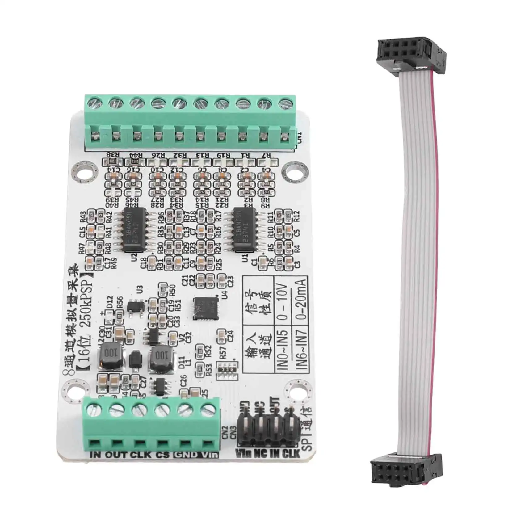IALJ-Eight-Way High-Speed ADC Module AD7689 Acquisition Module SPI Communication 0-10V Analog Acquisition