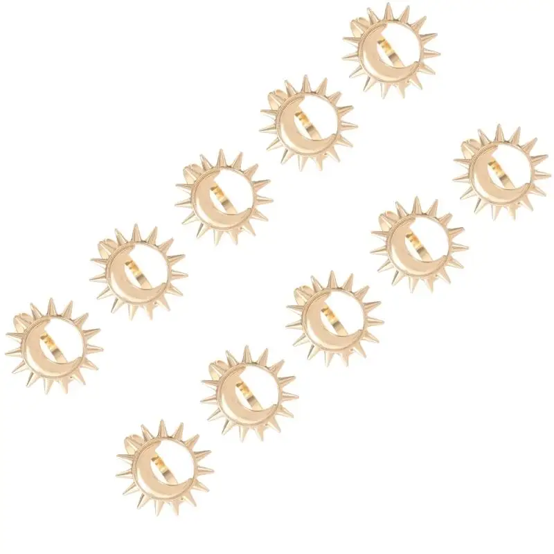 

Y1UD Sustainable Metal Napkin Rings Festival Tableware Decoration Clip Accessories