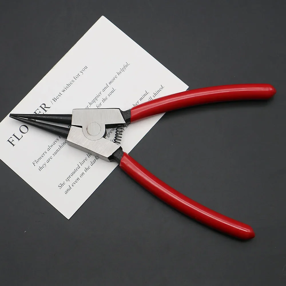 Multi-functional Jewelry Pliers Round-nose Pliers with Safety Insulating Plastic Handles Used for DIY Making Ring Earrings