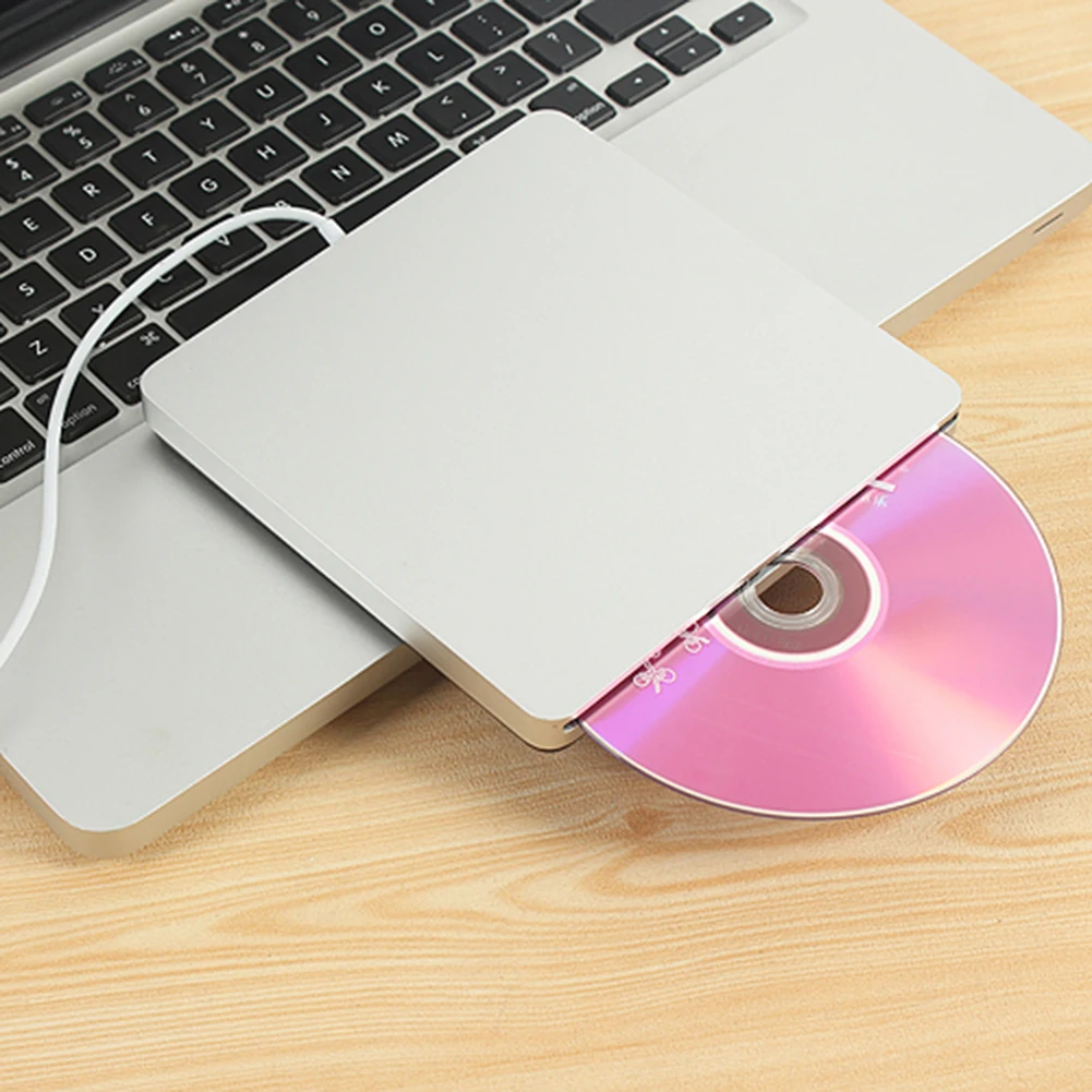 

Портативный внешний USB-привод для записи CD/DVD, оптический записывающий привод USB CD RW для MacBook Air Pro, iMac