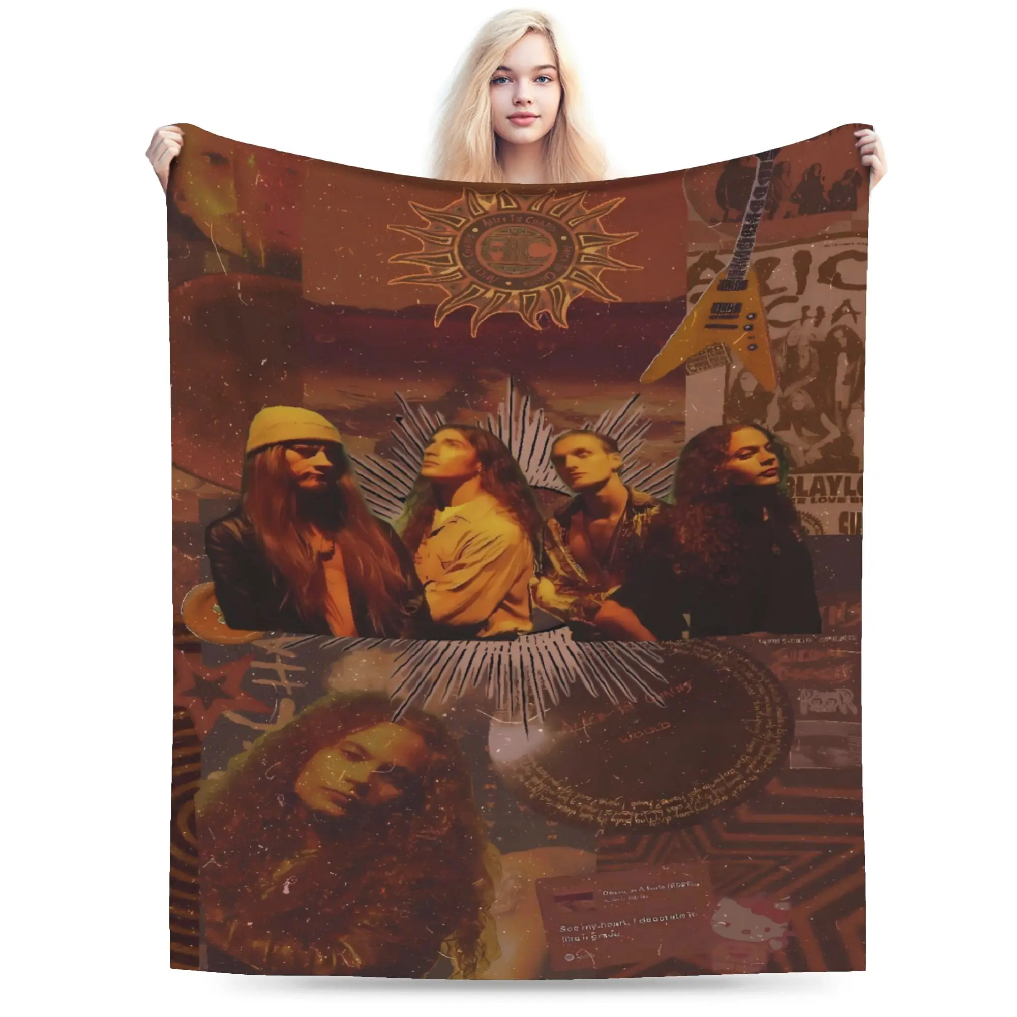 Rock Band Alice in Chains Super Soft Blanket  Decorative Plush Throw Blanket Graphic Couch Bed Flannel Bedspread Sofa Bed Cover