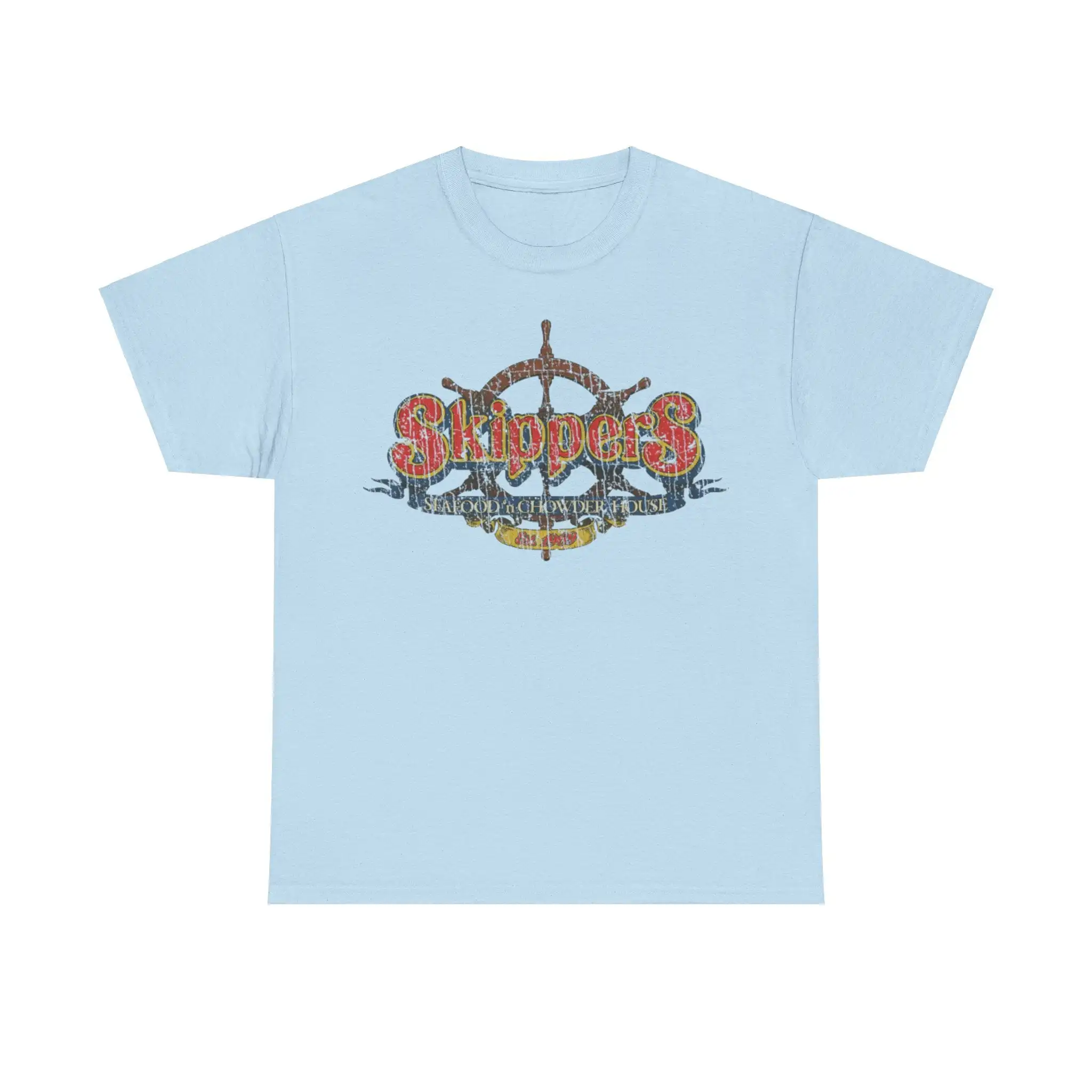 Skippers Restaurant Chain Distressed Print T-shirt