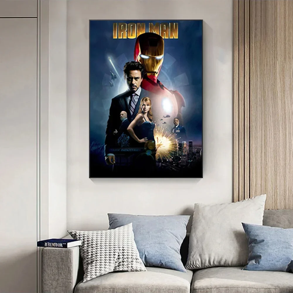 MINISO Marvel Superheroes Iron Man Series Home Living Room Bedroom Decorative Art Posters Kids Room Wall Mural Canvas HD Prints - Image 6