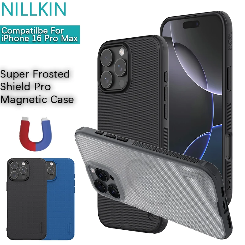

Nillkin For iPhone 16 Pro Max/15 Pro Max/14 Plus/15 Pro/15+ Super Frosted Shield Pro Magnetic case phone Case shell